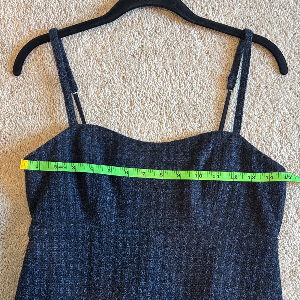 NWT Abercrombie & Fitch Small Tall Dark Blue Tweed skort Dress - Picture 10 of 11